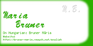 maria bruner business card